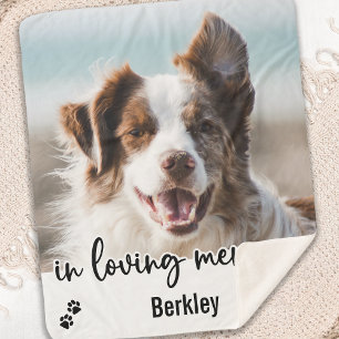 Couverture Sherpa In Love Memory Modern Chien Photo Pet Memorial
