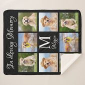Couverture Sherpa In Love Memory Pet Memorial Photo Collage (Devant (Horizontal))