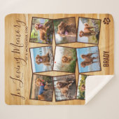 Couverture Sherpa In Love Memory Pet Memorial Photo Collage (Devant (Horizontal))