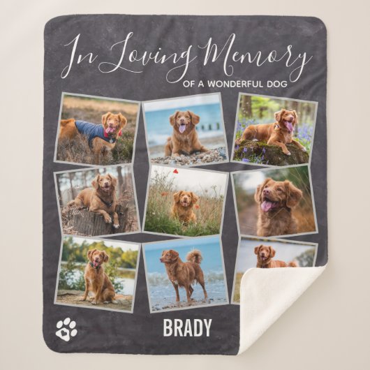 Couverture Sherpa In Love Memory Photo Collage Chien (Devant)