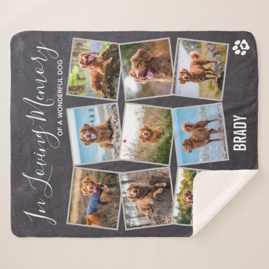 Couverture Sherpa In Love Memory Photo Collage Chien (Devant (Horizontal))
