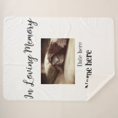 Couverture Sherpa In loving memory memorial keepsake add pet name (Devant (Horizontal))