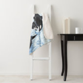 Couverture Sherpa Incroyable Orques d'aquarelle noire et blanche (En situation)