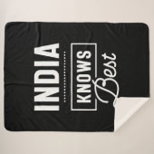 Couverture Sherpa Inde Nom personnalisé Cadeau d'anniversaire (Devant (Horizontal))