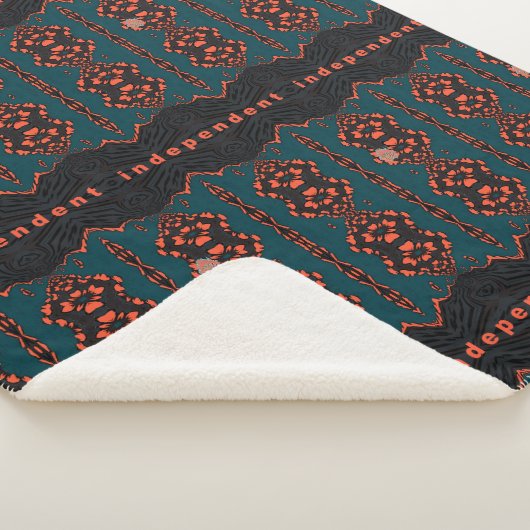 Couverture Sherpa Indépendant en orange et vert (3/4)