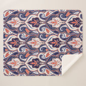 Couverture Sherpa Indian paisley pattern seamless. Persian arabesque (Devant (Horizontal))