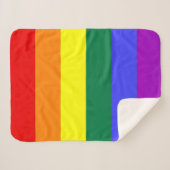 Couverture Sherpa Indicateur de la fierté arc-en-ciel (Devant (Horizontal))