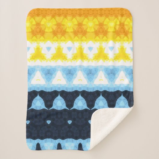 Couverture Sherpa Indicateur de la fierté AroAce Super géométrique B (Devant)