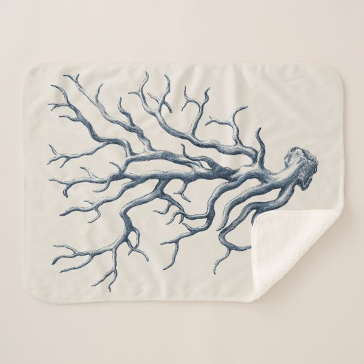 Couverture Sherpa Indigo Coral (Devant (Horizontal))