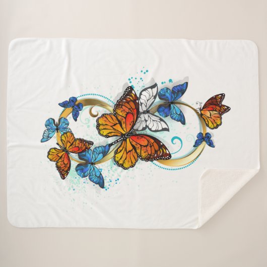 Couverture Sherpa Infini de papillons monarques (Devant (Horizontal))