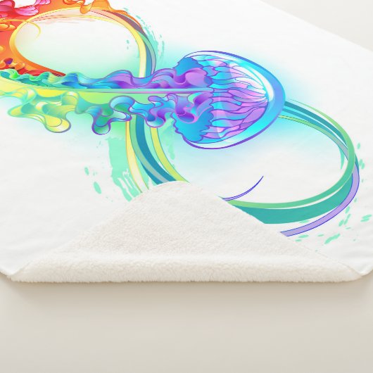 Couverture Sherpa Infinity avec Rainbow Jellyfish (3/4)