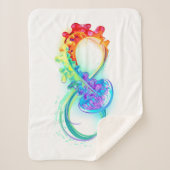 Couverture Sherpa Infinity avec Rainbow Jellyfish (Devant)