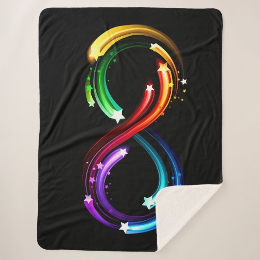 Couverture Sherpa Infinity symbol of rainbow comets (Devant)