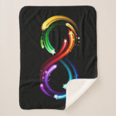 Couverture Sherpa Infinity symbol of rainbow comets (Devant)