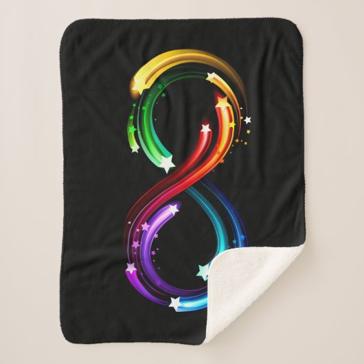 Couverture Sherpa Infinity symbol of rainbow comets (Devant)