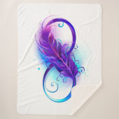 Couverture Sherpa Infinity with purple feather (Devant)