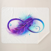 Couverture Sherpa Infinity with purple feather (Devant (Horizontal))