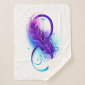 Couverture Sherpa Infinity with purple feather (Devant)
