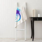 Couverture Sherpa Infinity with purple feather (En situation)