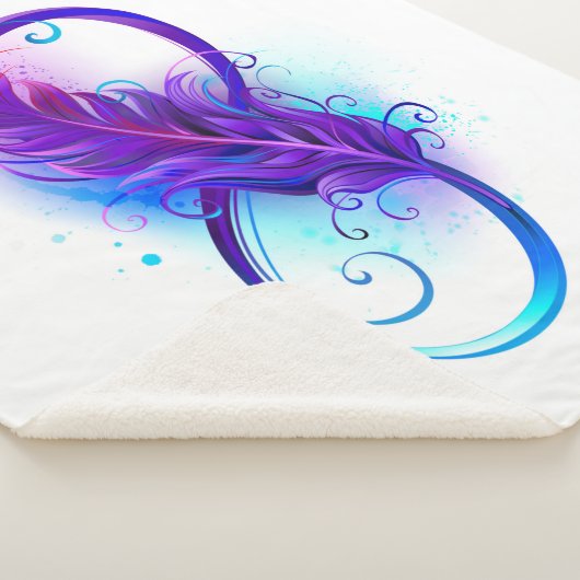 Couverture Sherpa Infinity with purple feather (3/4)