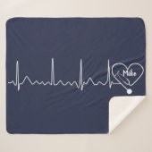 Couverture Sherpa Infirmière Médicale couleur personnalisée (Devant (Horizontal))