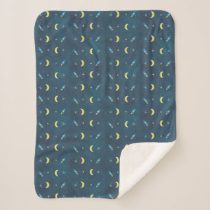 Couverture Sherpa Infirmière Motif Space Rocket Ship