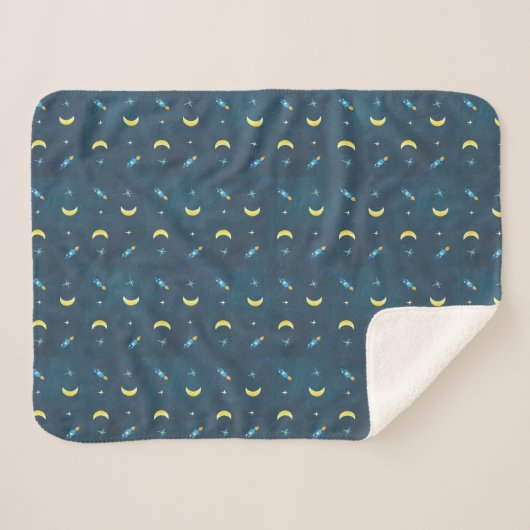 Couverture Sherpa Infirmière Motif Space Rocket Ship (Devant (Horizontal))