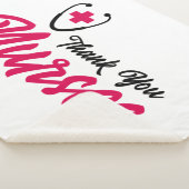 Couverture Sherpa Infirmières Mercis| Rose (3/4)