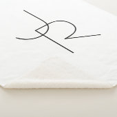 Couverture Sherpa Initiales de chevauchement modernes 2 | Noir en bl (3/4)