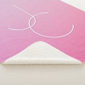 Couverture Sherpa Initiales de chevauchement modernes 2 | Ombre rose (3/4)