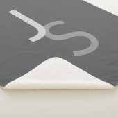 Couverture Sherpa Initiales monogrammes à chevauchement moderne | Gr (3/4)