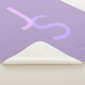 Couverture Sherpa Initiales monogrammes à chevauchement moderne | Po (3/4)