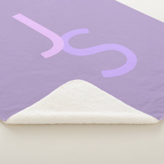 Couverture Sherpa Initiales monogrammes à chevauchement moderne | Po (3/4)