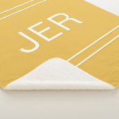 Couverture Sherpa Initiales Monogrammes modernes Simple Modèle Jaune (3/4)