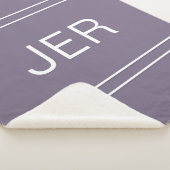 Couverture Sherpa Initiales personnalisées Monogrammes modernes tend (3/4)