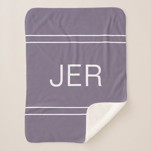 Couverture Sherpa Initiales personnalisées Monogrammes modernes tend (Devant)