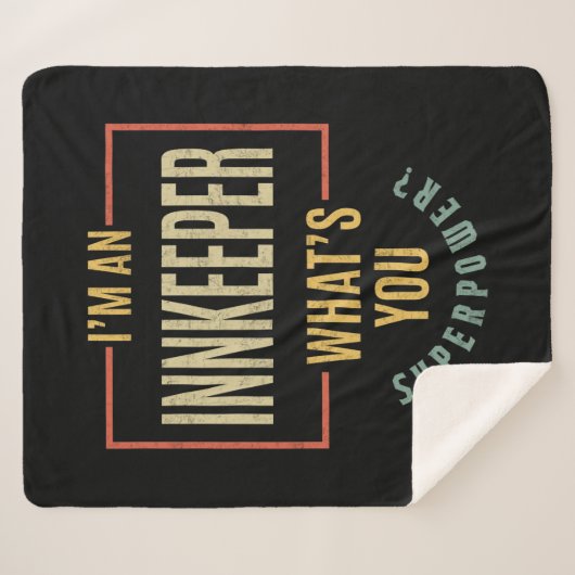 Couverture Sherpa Innkeeper Job Title Homme Femme Cadeau (Devant (Horizontal))