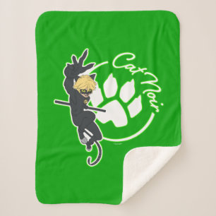 Couverture Sherpa Insigne Cat Noir