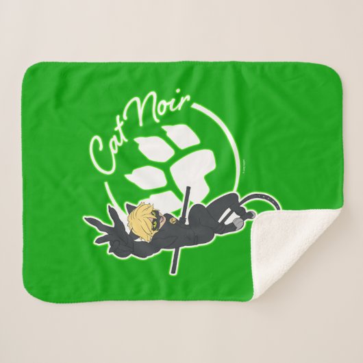 Couverture Sherpa Insigne Cat Noir (Devant (Horizontal))