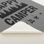 Couverture Sherpa Inspirational Happy Camper Citation amusante (3/4)