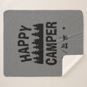 Couverture Sherpa Inspirational Happy Camper Citation amusante (Devant (Horizontal))
