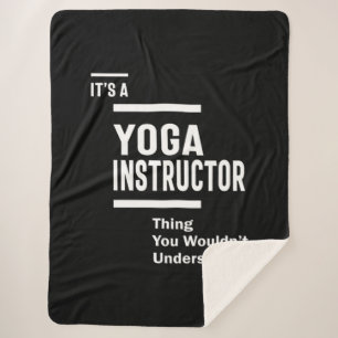 Couverture Sherpa Instructeur de yoga Titre du travail Cadeau