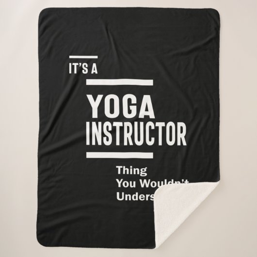 Couverture Sherpa Instructeur de yoga Titre du travail Cadeau (Devant)