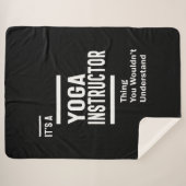 Couverture Sherpa Instructeur de yoga Titre du travail Cadeau (Devant (Horizontal))