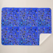 Couverture Sherpa Instruments Et Notes Musicaux Bleus, (Devant (Horizontal))