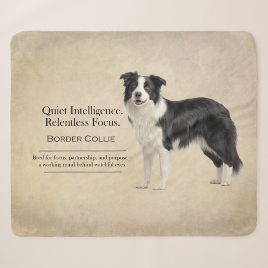 Couverture Sherpa Intelligence tranquille Border Collie (Devant (Horizontal))