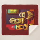 Couverture Sherpa Intérieur Tiki Life Ken Gage Art (Devant (Horizontal))