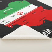 Couverture Sherpa Iran Map with Flag and Emblem (3/4)