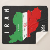 Couverture Sherpa Iran Map with Flag and Emblem (Devant (Horizontal))