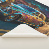 Couverture Sherpa Iridescente Punk Tribal Classic Car Art (3/4)